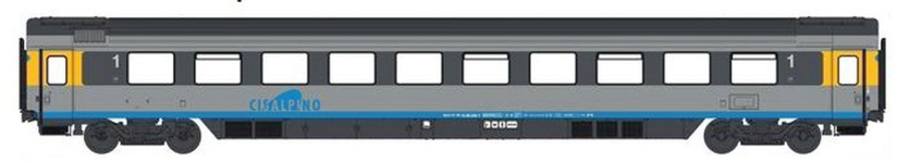 Pirata PI9717 - H0 - Personenwagen Cisalpino, 1. Kl., SBB, Ep. V